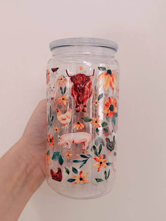 Floral Farm Animals Wrap