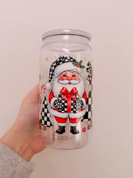 Checkered Santa Wrap