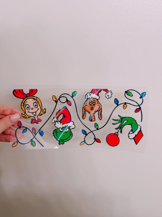 Lights and Grinch Wrap