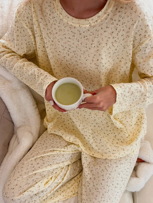 Floral Lemon Lounge Top
