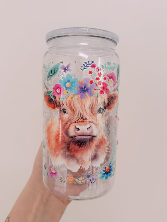 Floral Cow #2 Wrap