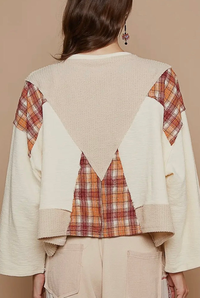 Oatmeal Flannel Top