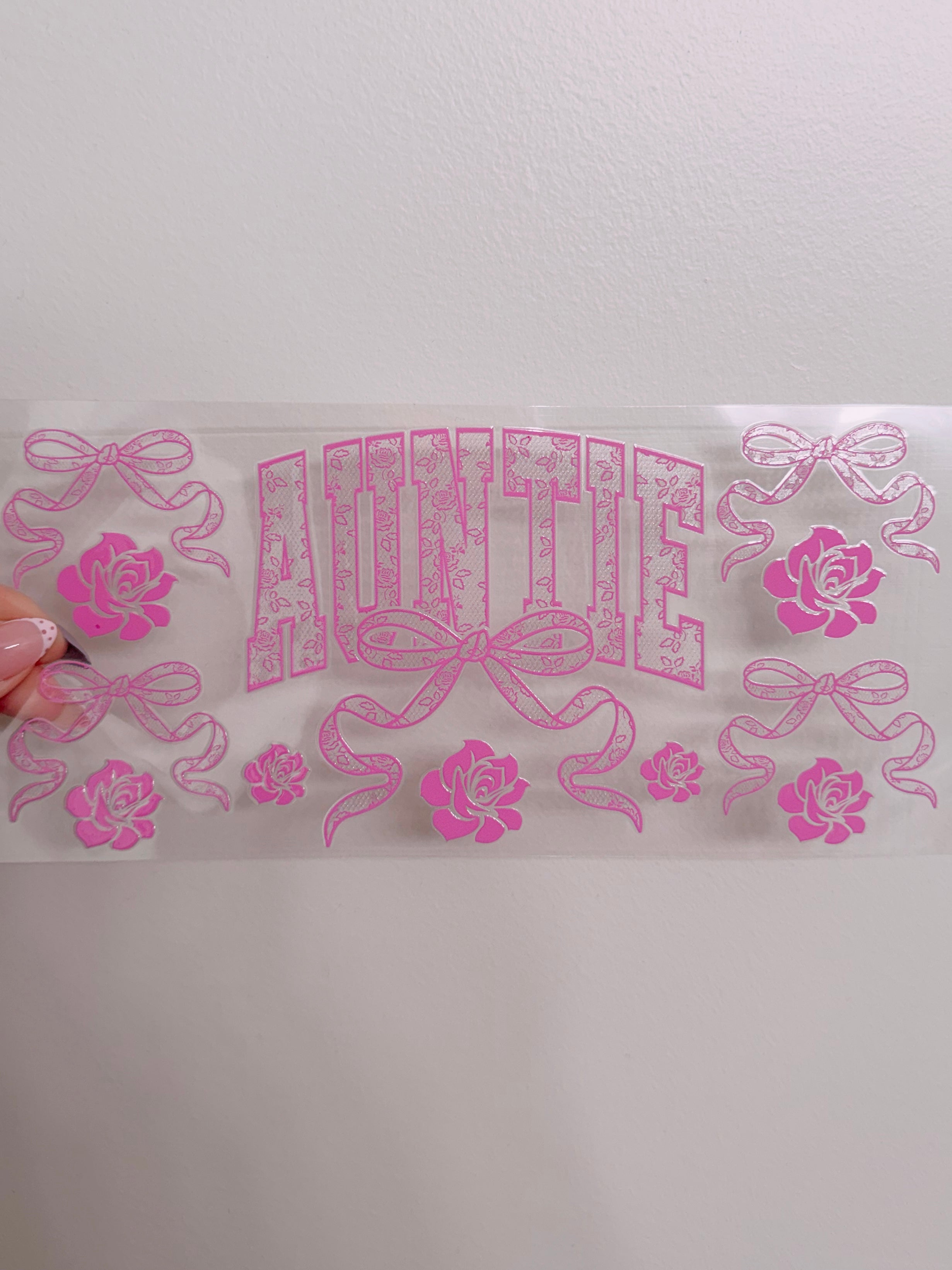 Pink auntie wrap