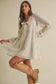 Ivory Embroidered Lace Dress
