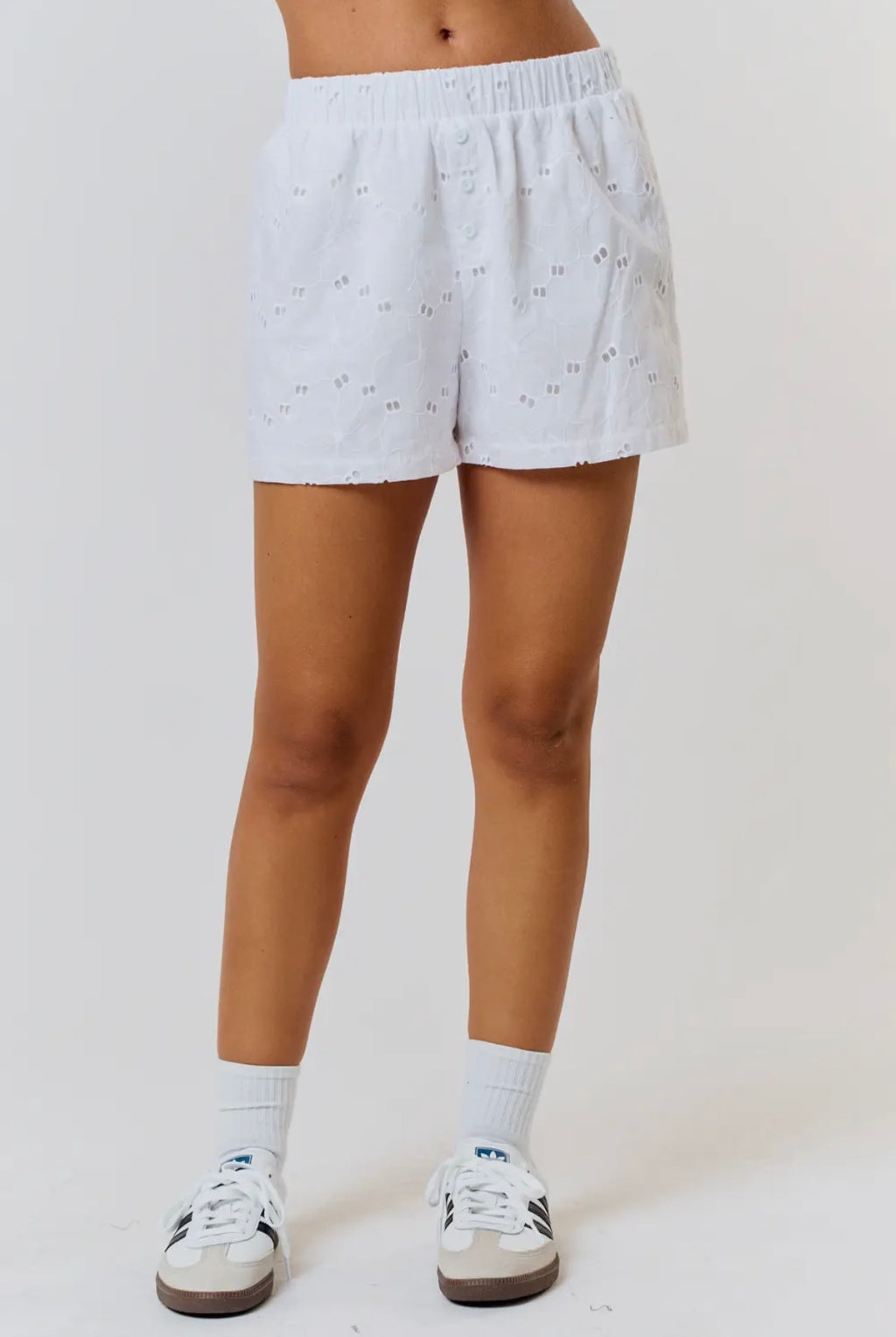 White Floral Boxer Shorts