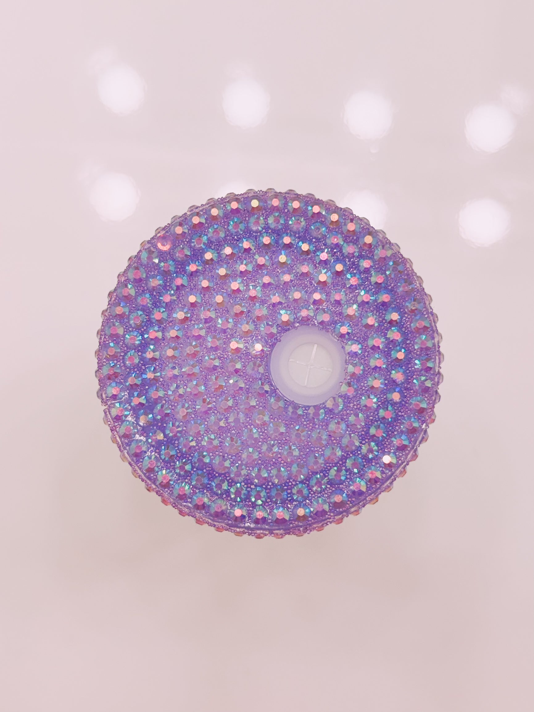 Purple Rhinestone Lid