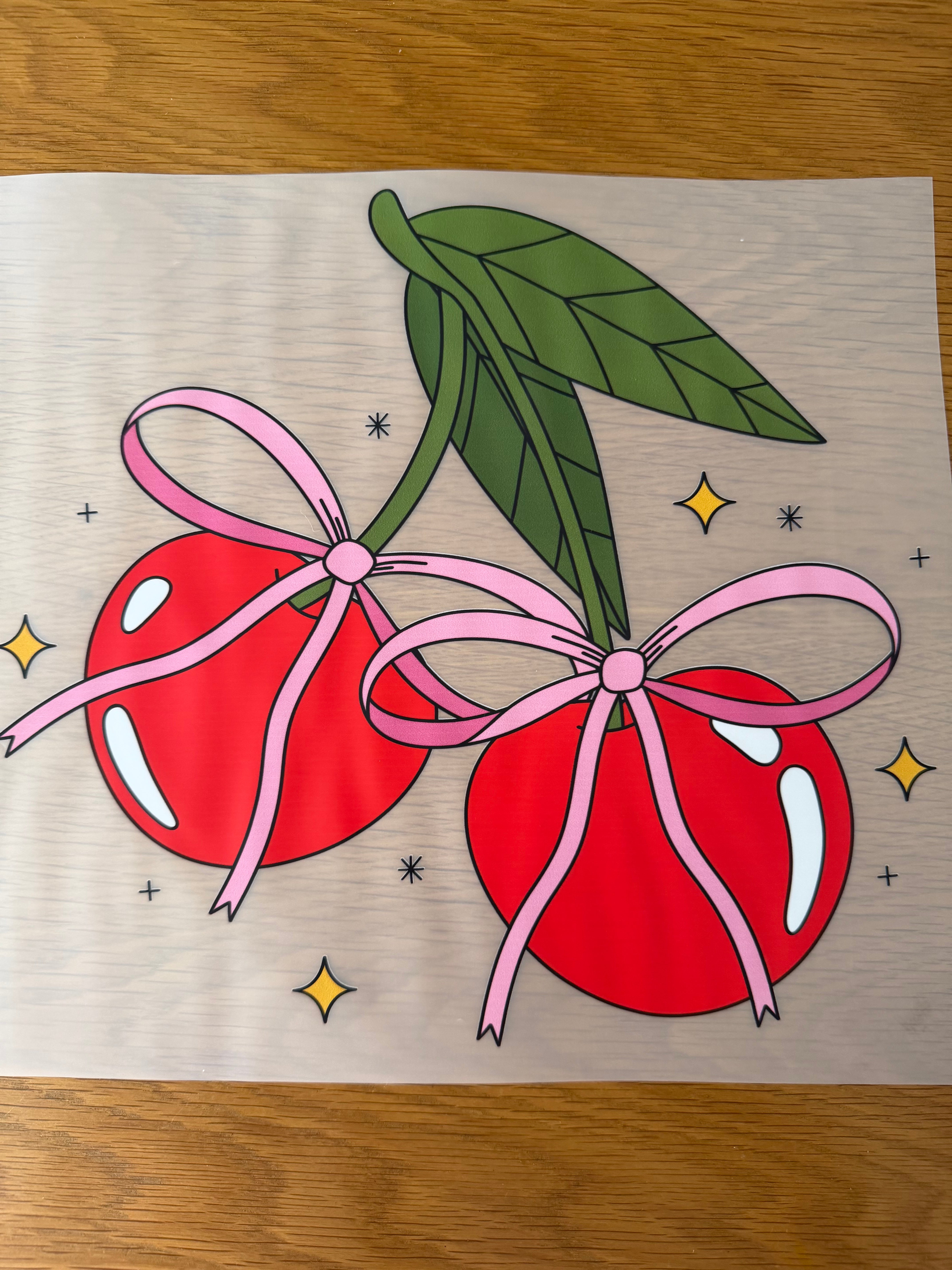 Cherry sparkle transfer