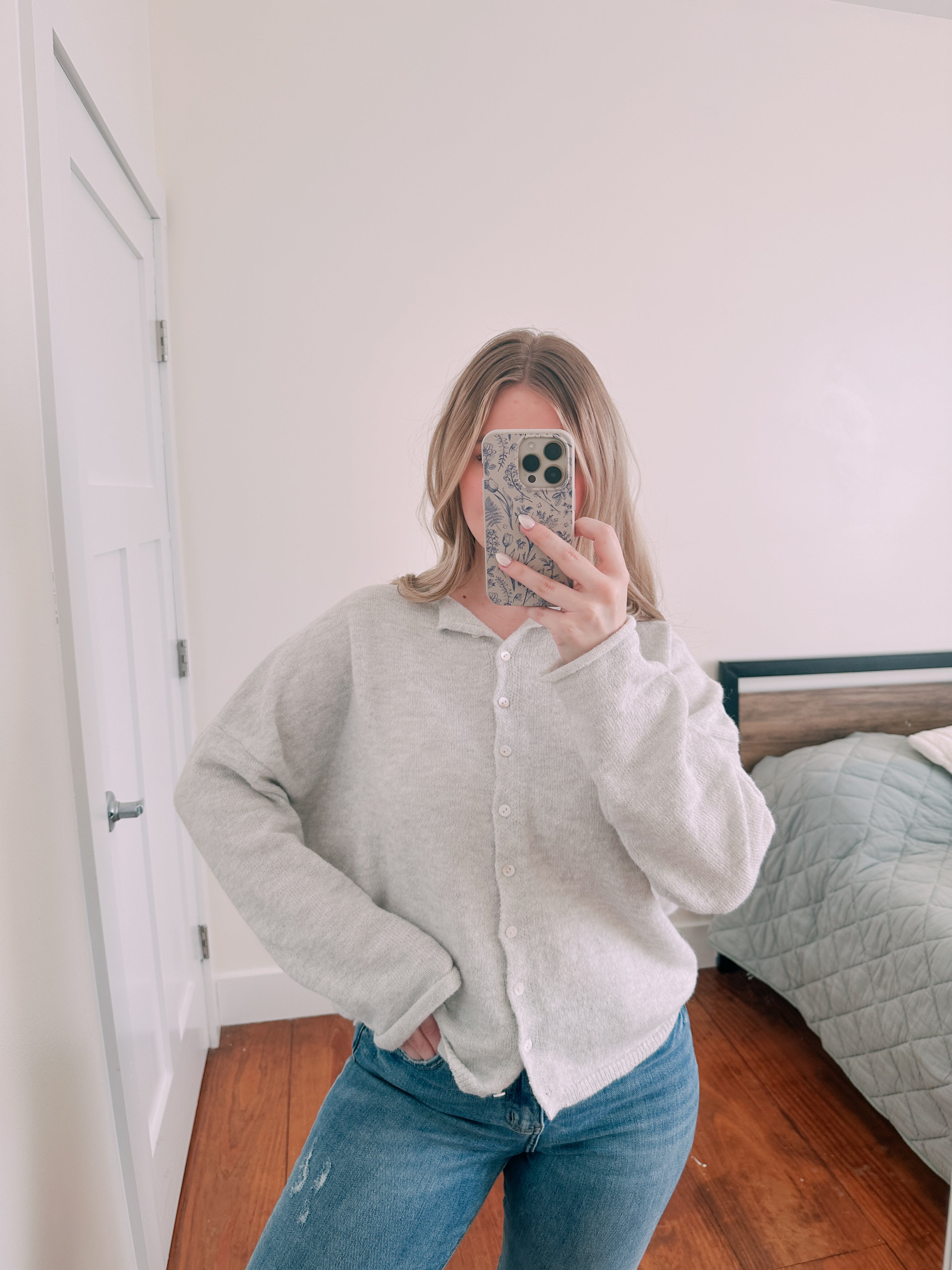 Bloom Cardigan Heather Grey