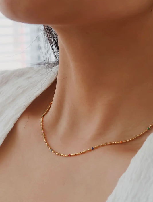 Rainbow Petite Beaded Necklace