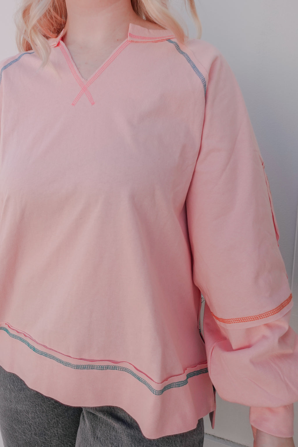 Girly Girl Multicolor Seam Pullover