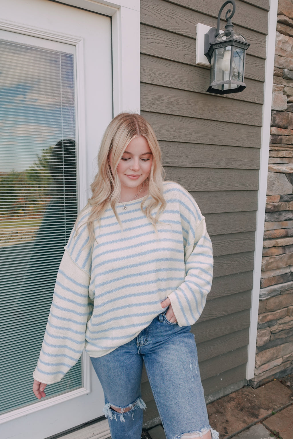 Blueberry Pie Stripped Sweater