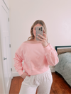 Flirty Off The Shoulder Top Pink