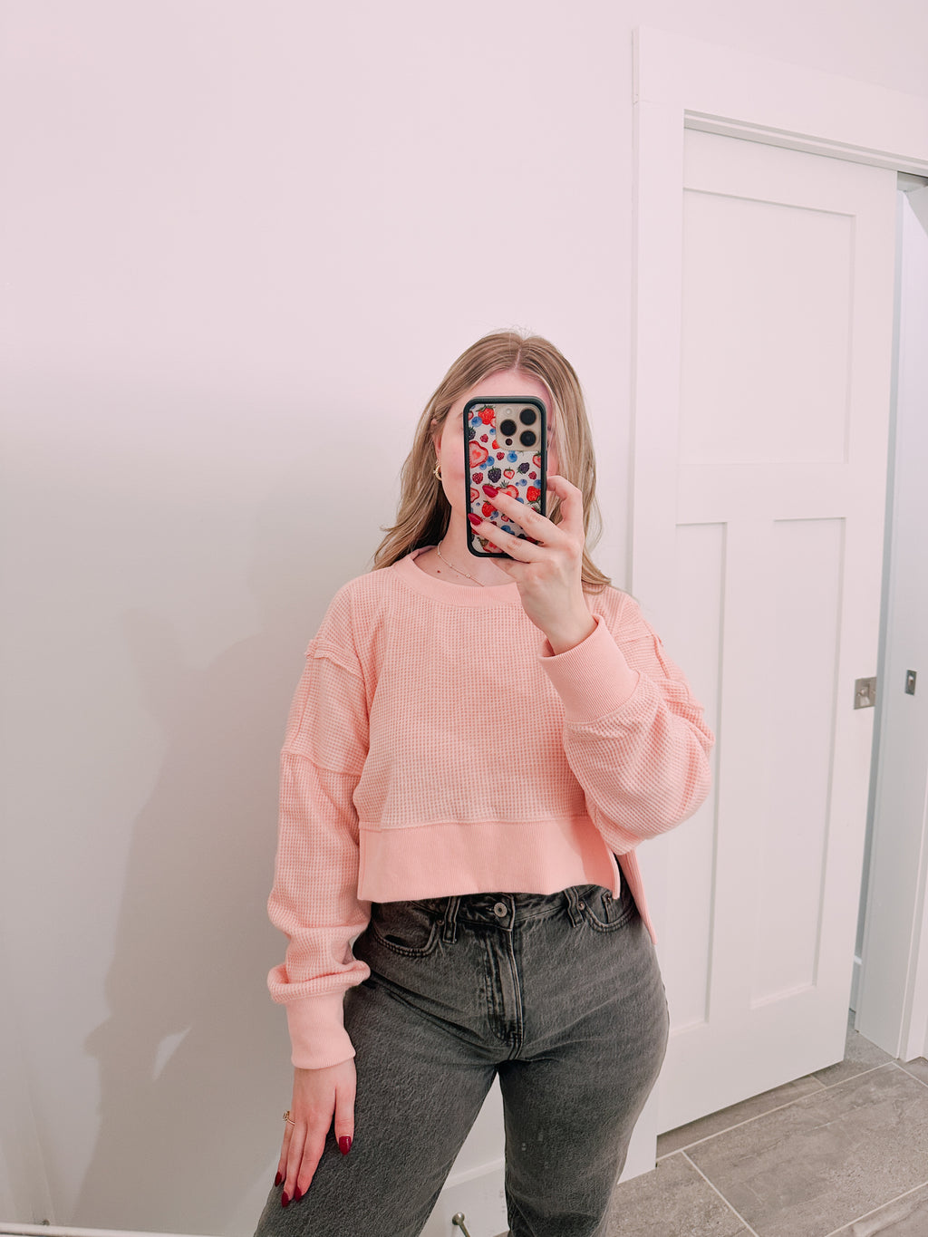 Buttery Soft Cropped Pink Pullover