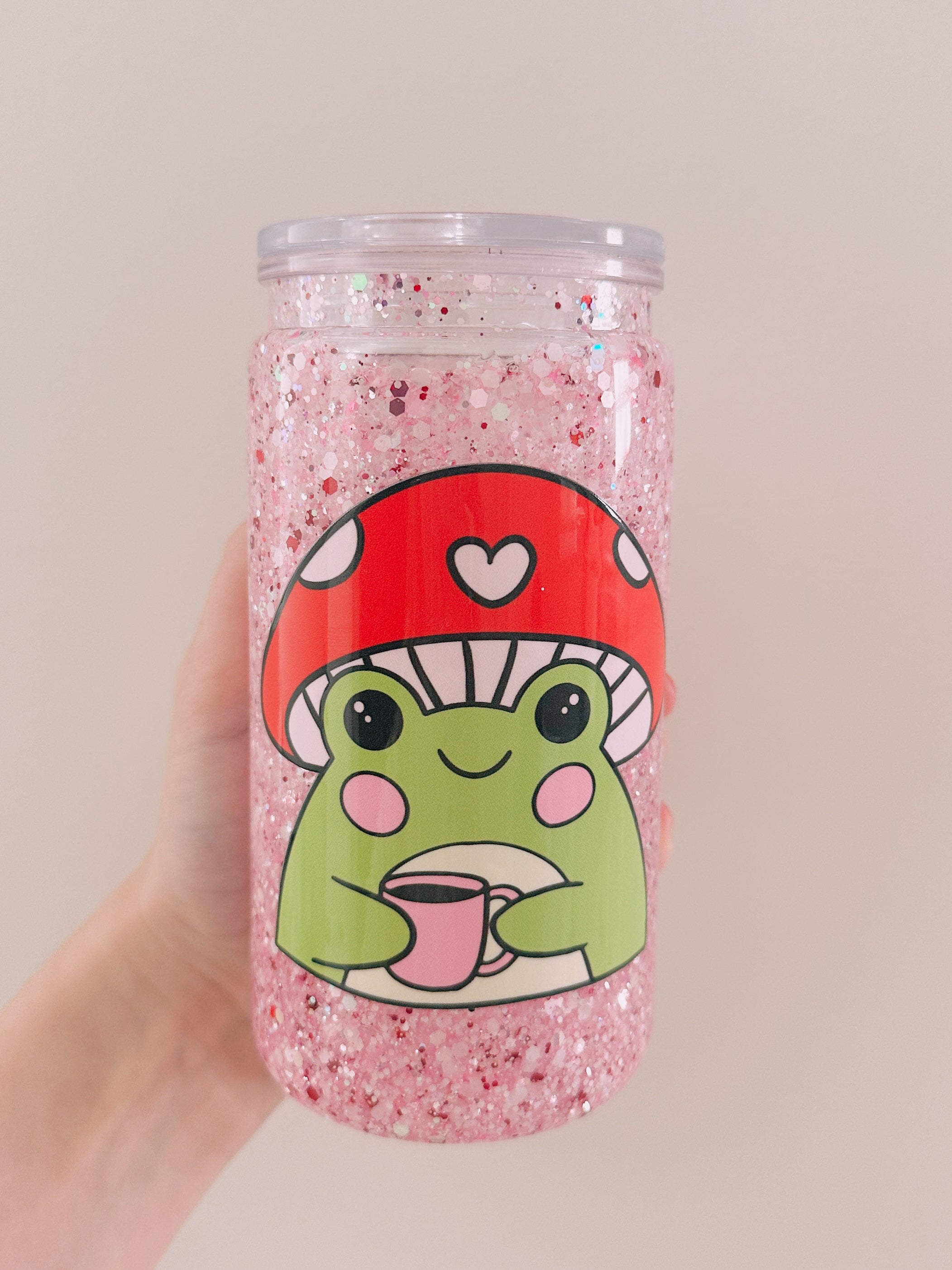 Mushroom Frog 16oz Snow Globe - READY TO SHIP