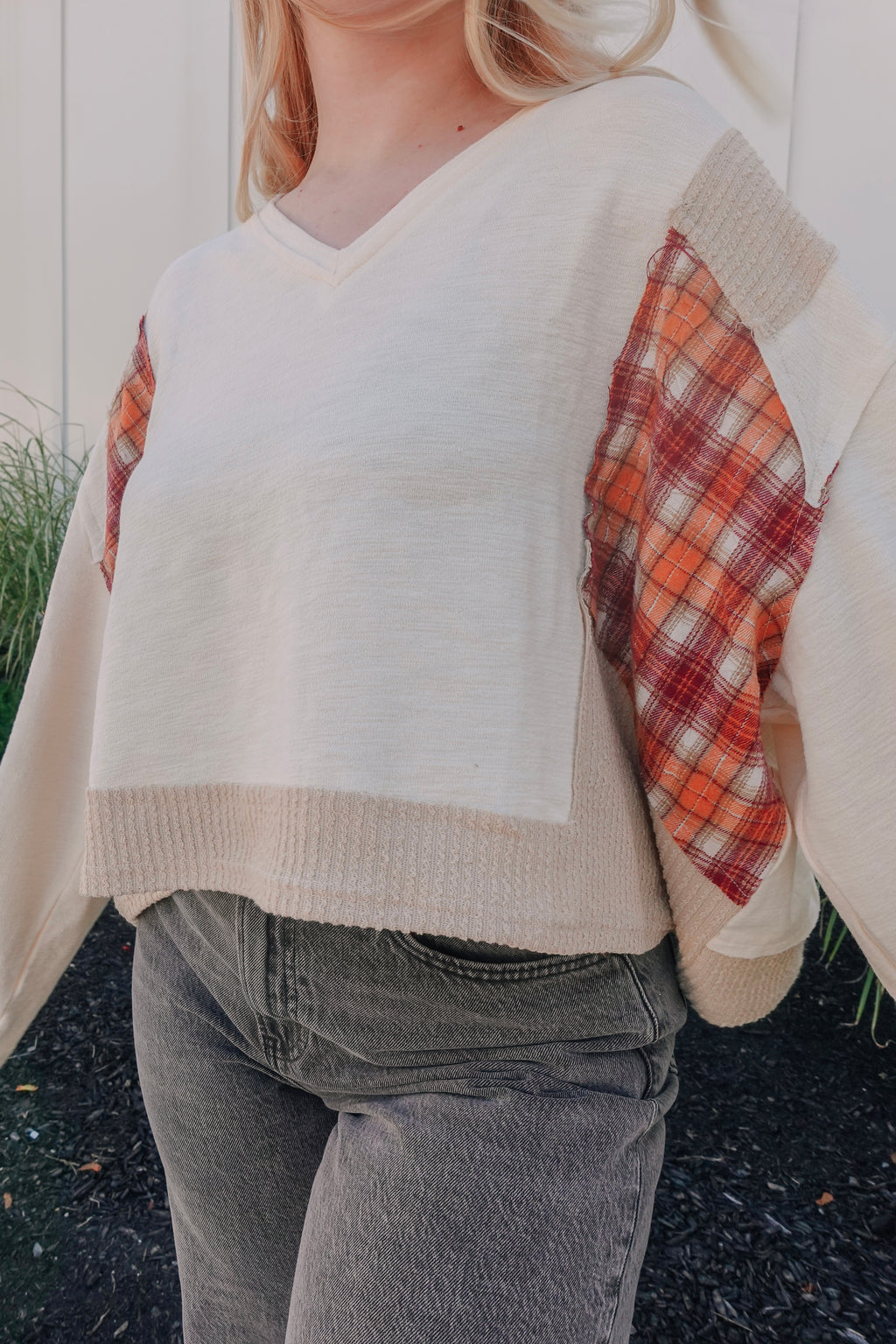 Oatmeal Flannel Top