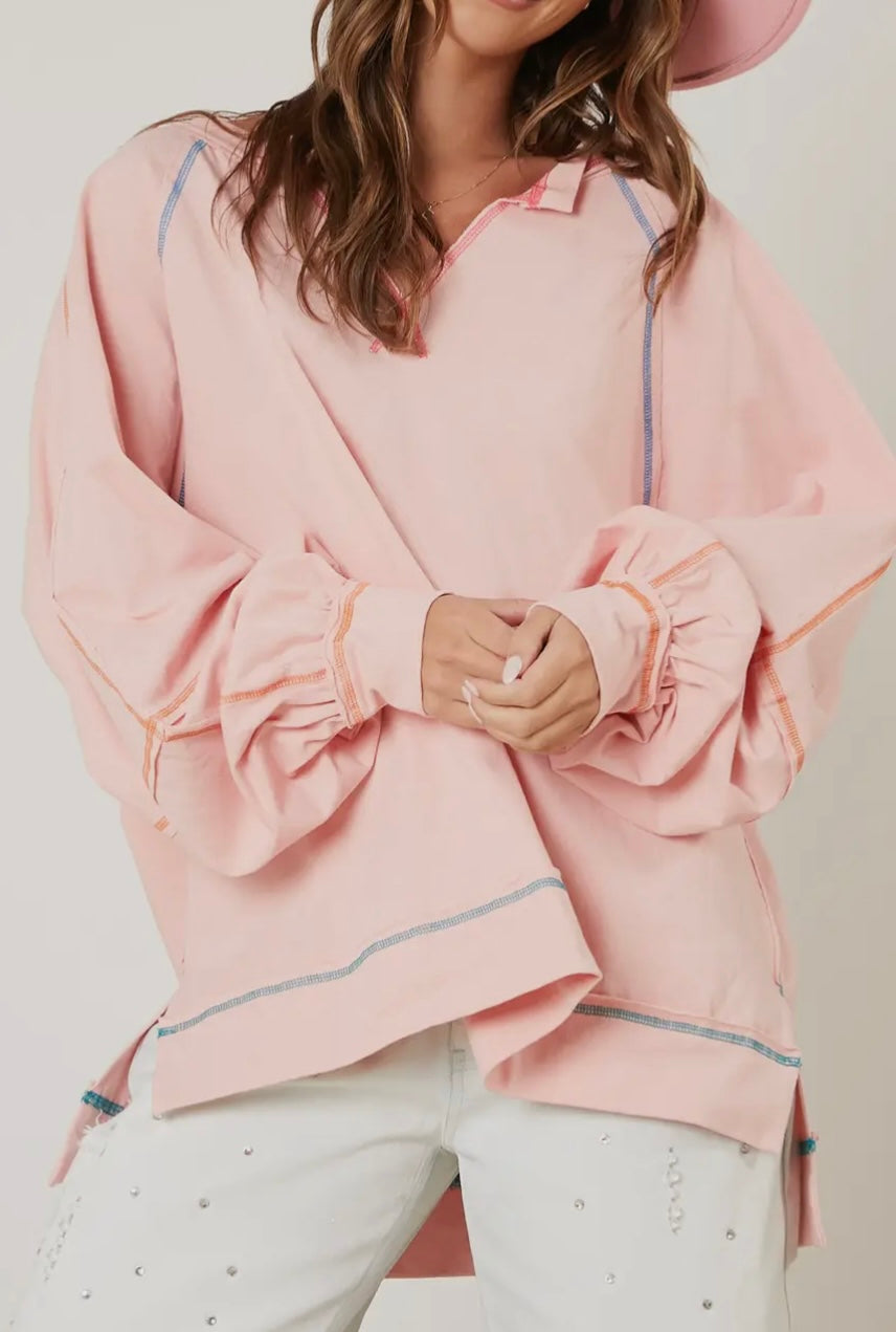 Girly Girl Multicolor Seam Pullover