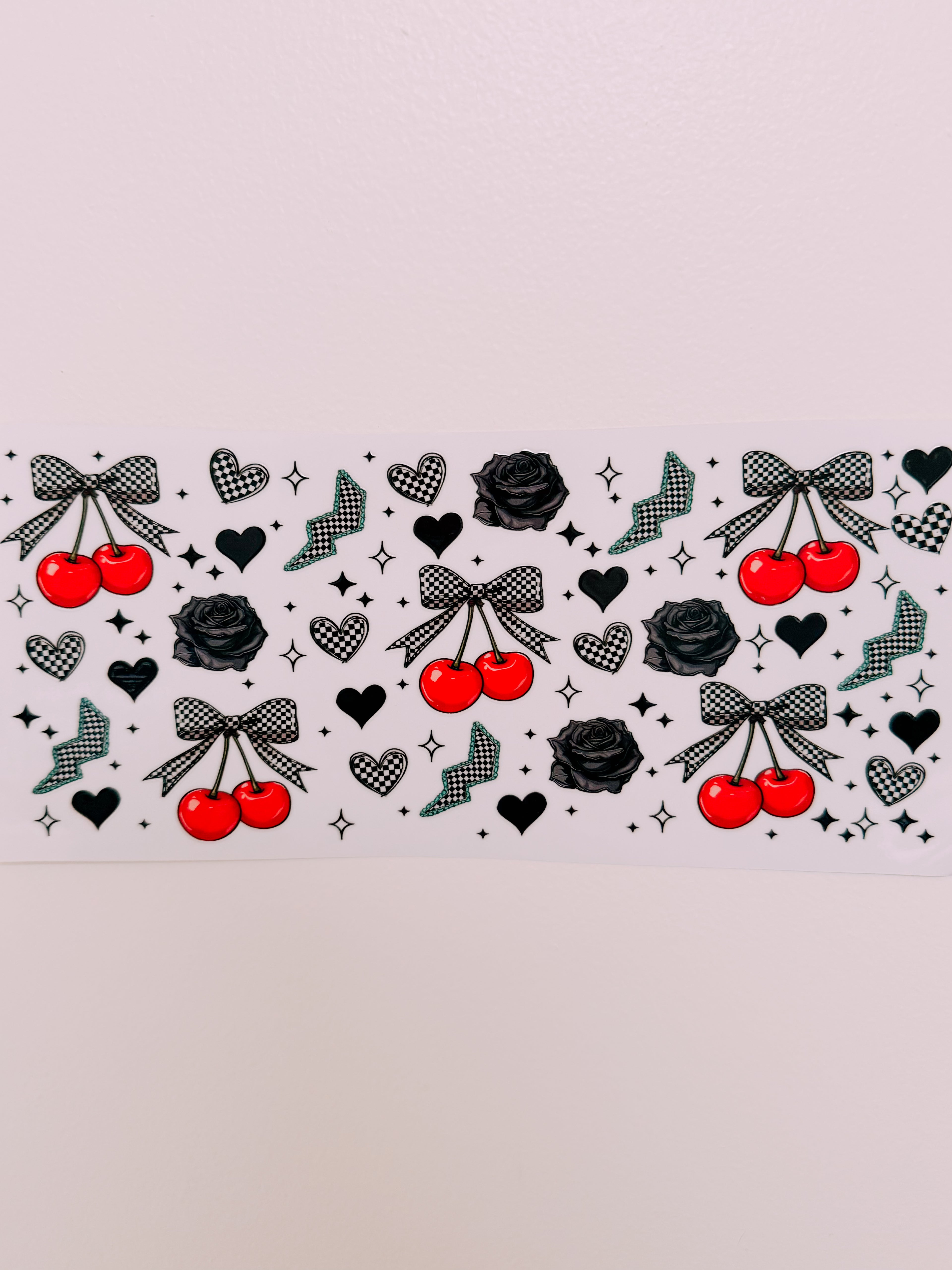 Black bows and Roses Wrap