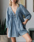 Front Tie Deniem Romper Dress