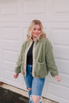 Sage Reversible Sherpa Jacket