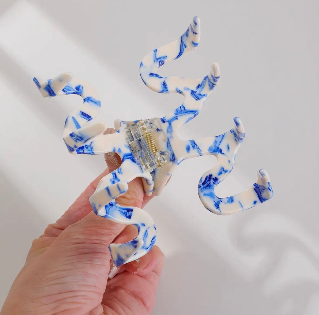 Coastal Blue Large Claw Clips