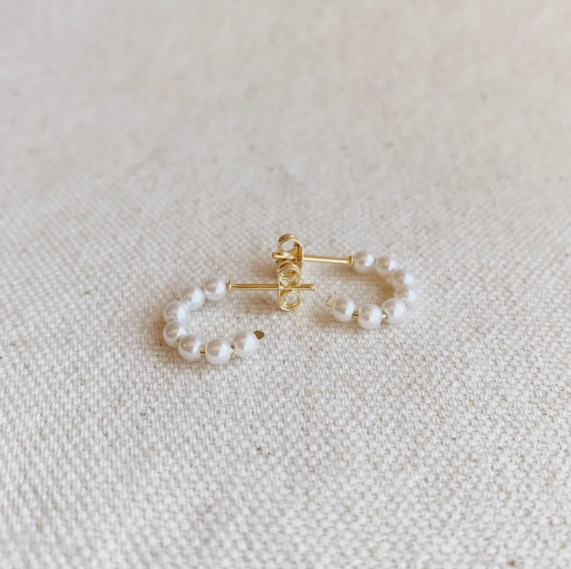 Pearl Bead Hoops