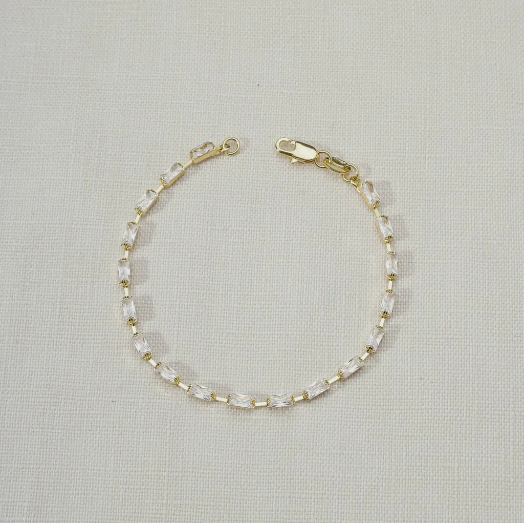 Sideways Baguette Tennis Bracelet