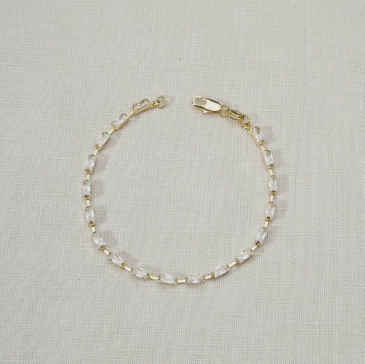 Sideways Baguette Tennis Bracelet