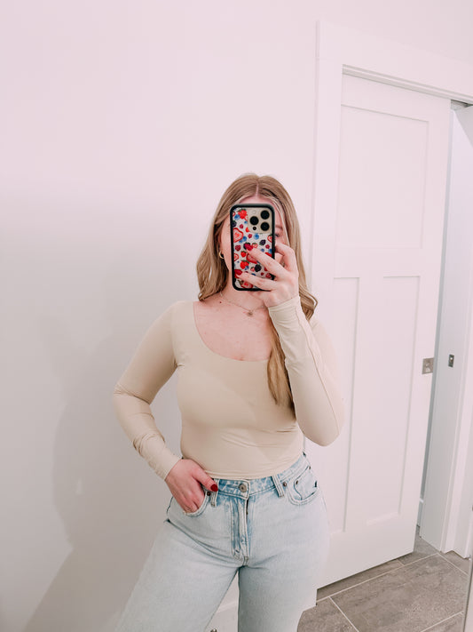 Staple Cream Long Sleeve Top