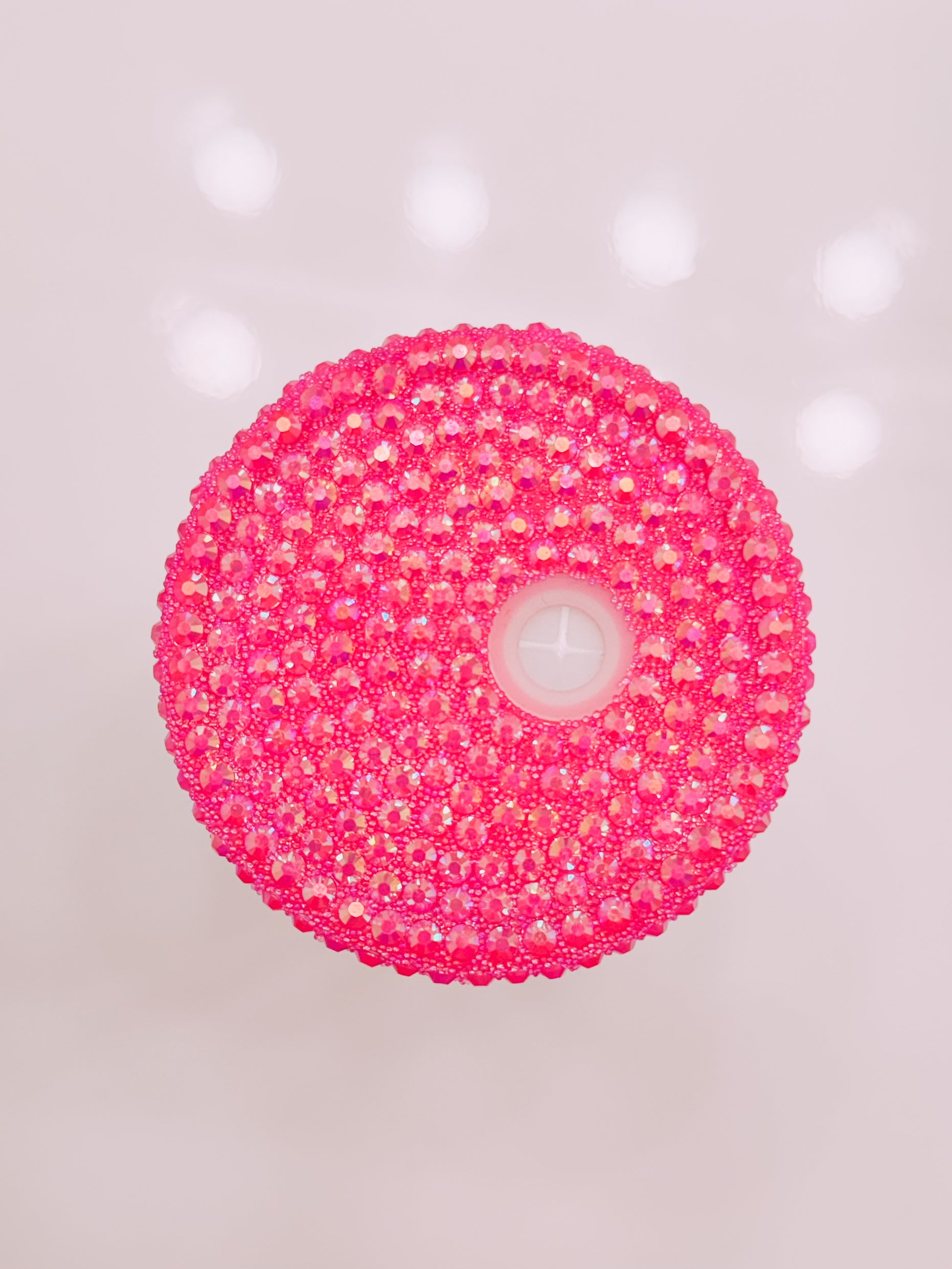 Hot Pink Rhinestone Lid