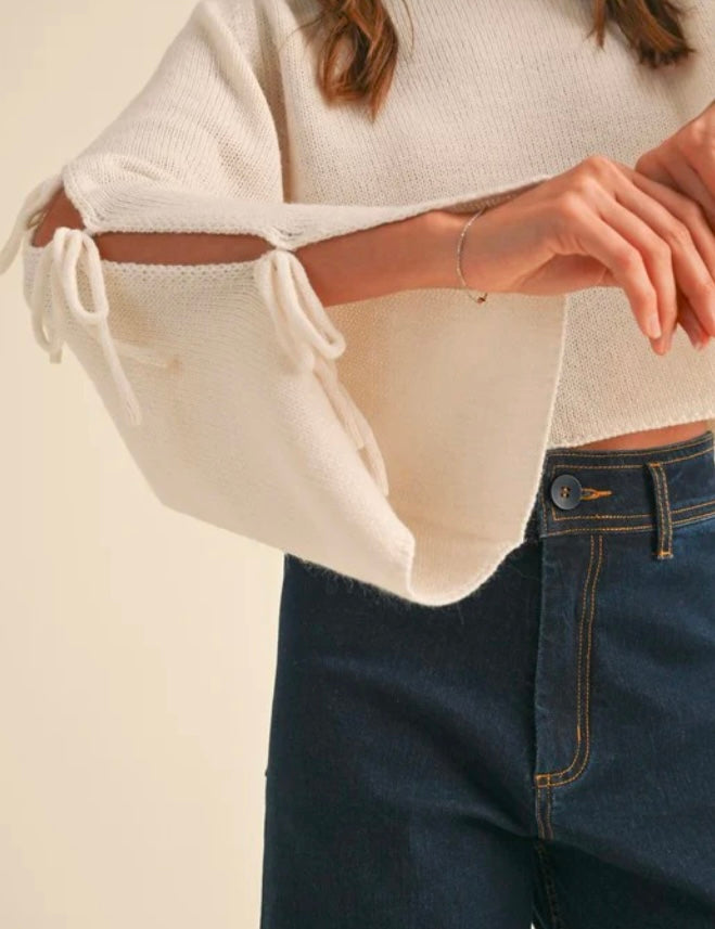 Ivory Ribbon Sweater
