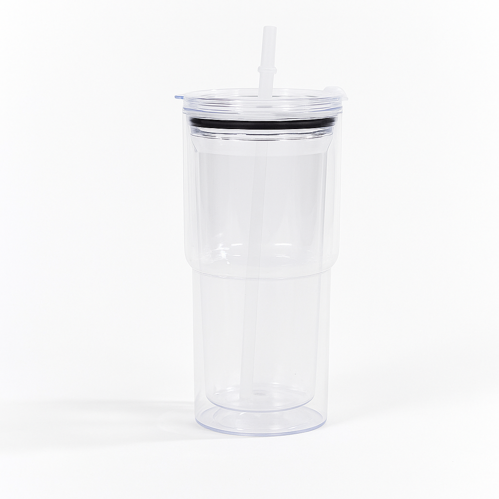 18oz Acrylic Customizable Snow Globe Cup