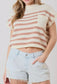 Mocha Stripe Sweater Vest