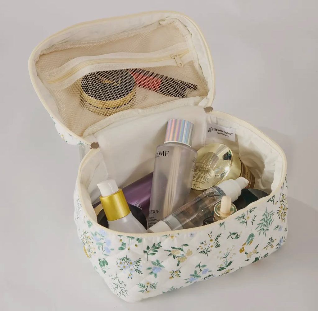 Garden Floral Makeup Bag