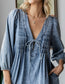 Front Tie Deniem Romper Dress