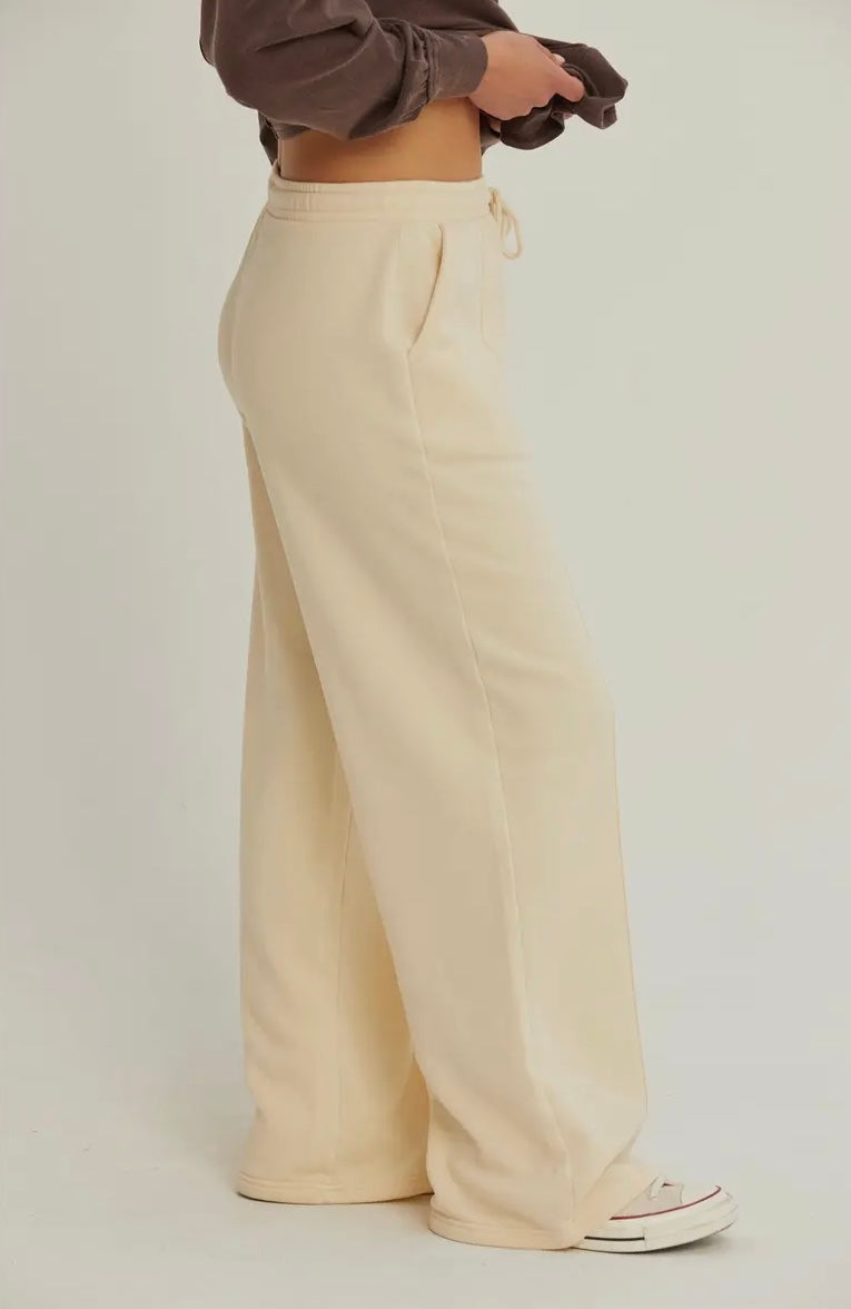 Fleece Lounge Pants Cream