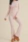 Ballerina Pink Fold Over Lounge Set