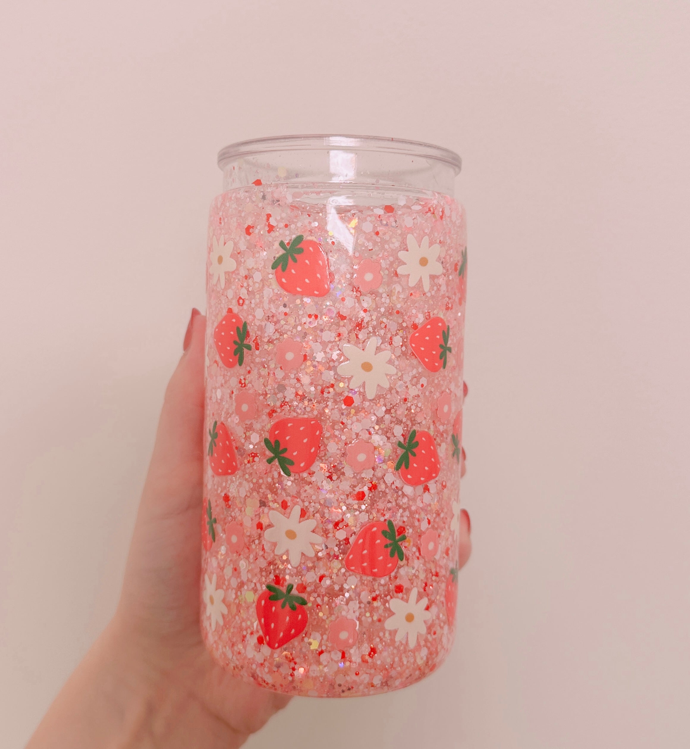 Strawberry Field 16oz Snow Globe - READY TO SHIP