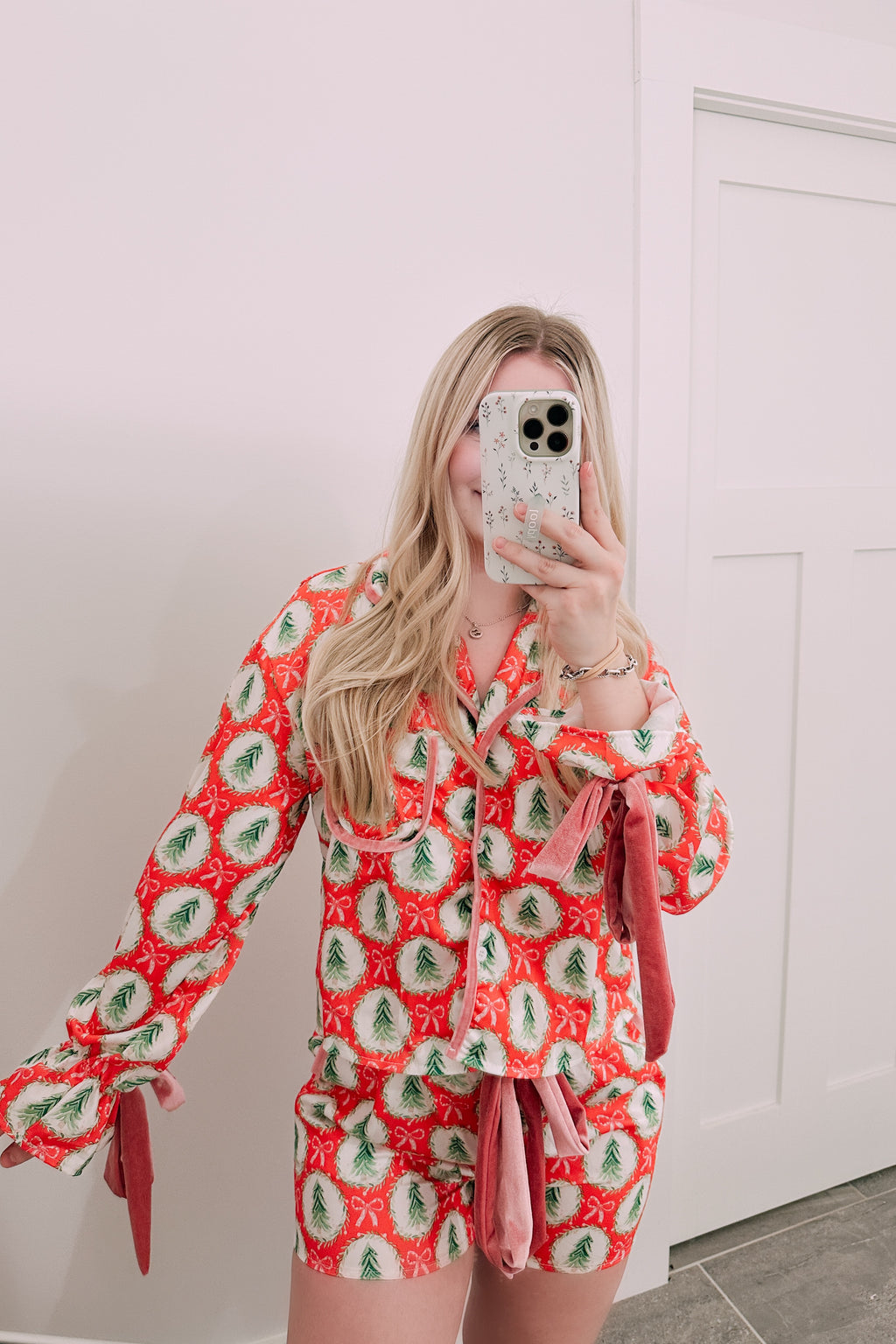 A Girly Little Christmas Red Pj Set