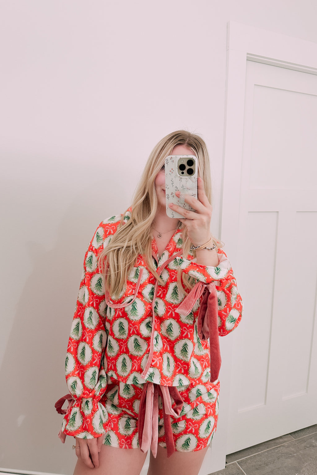 A Girly Little Christmas Red Pj Set