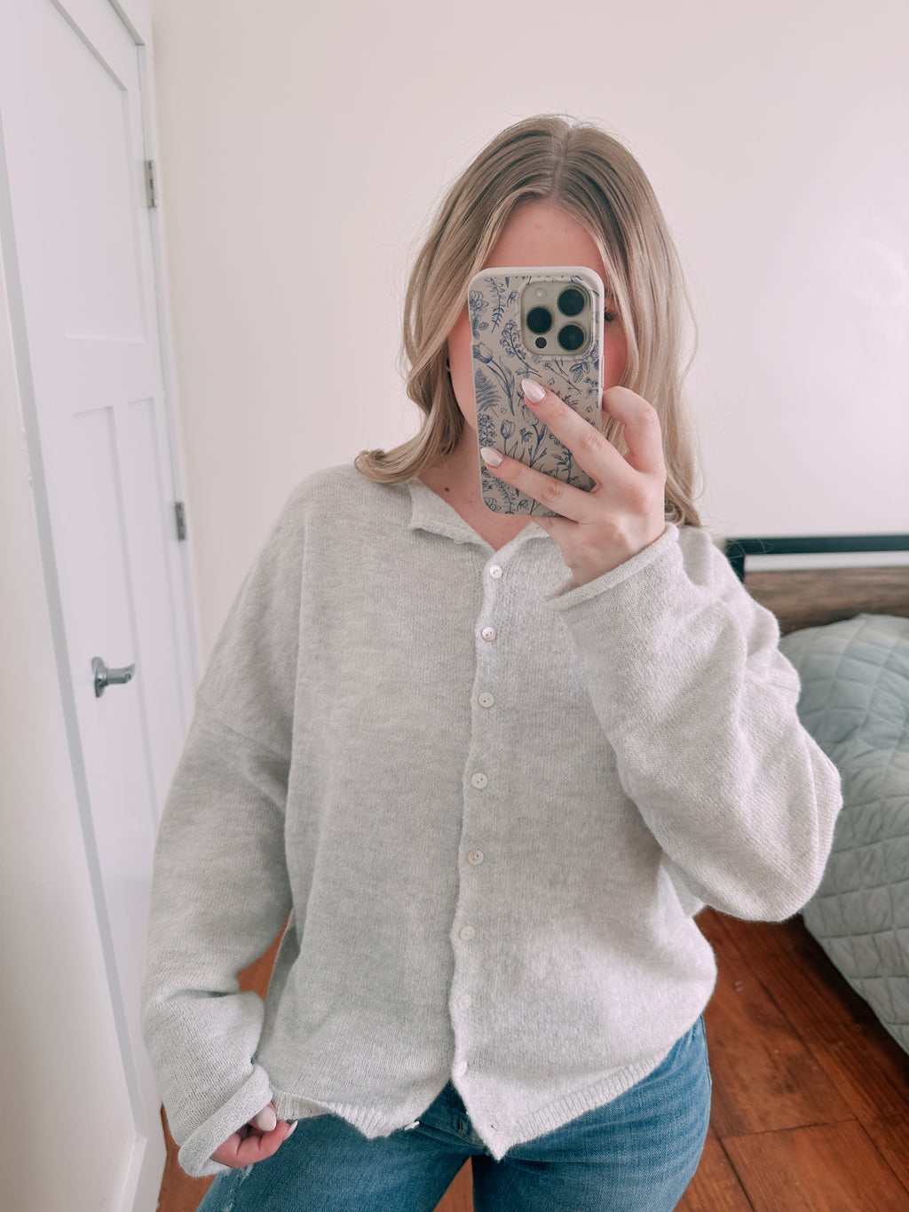 Bloom Cardigan Heather Grey