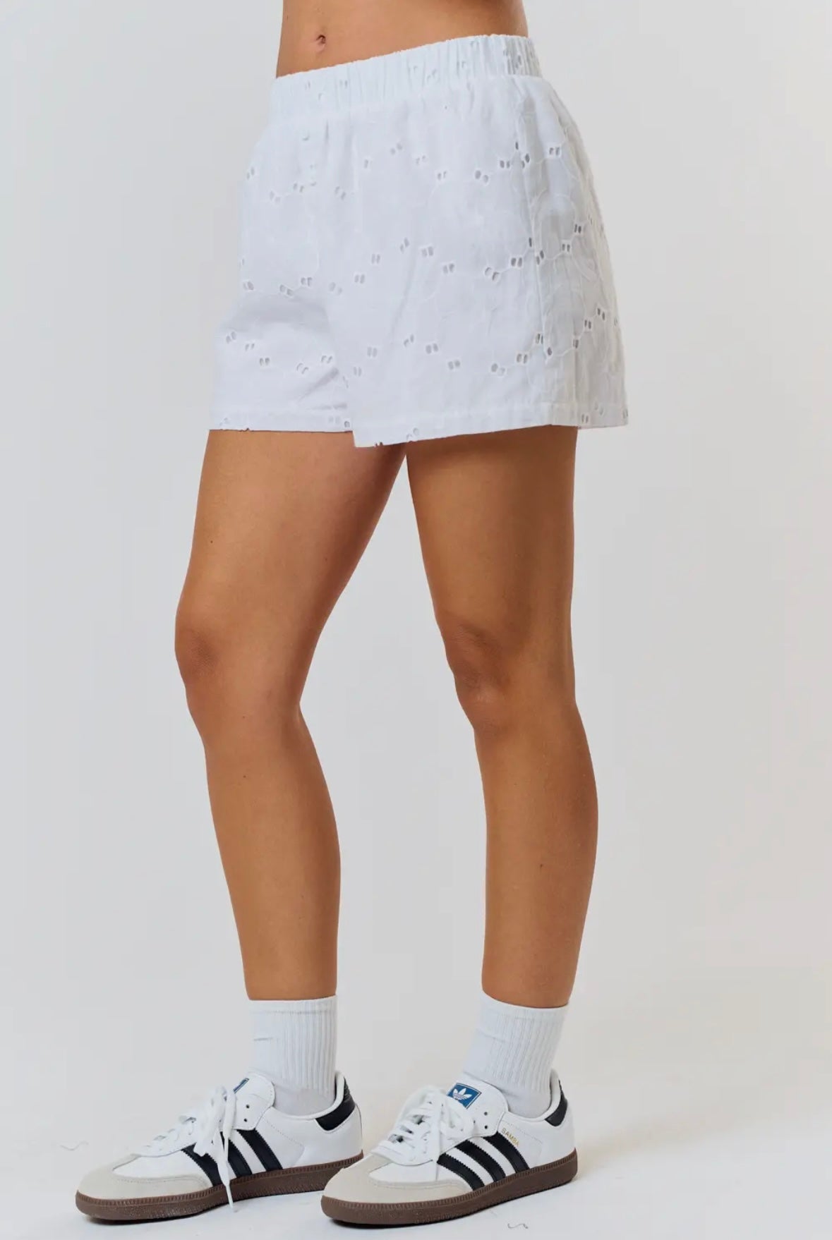 White Floral Boxer Shorts