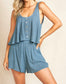 Gray-Blue Shorts and Top Set