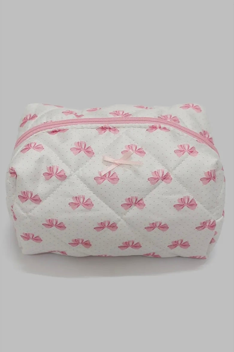 Pink Bow Makeup Pouch