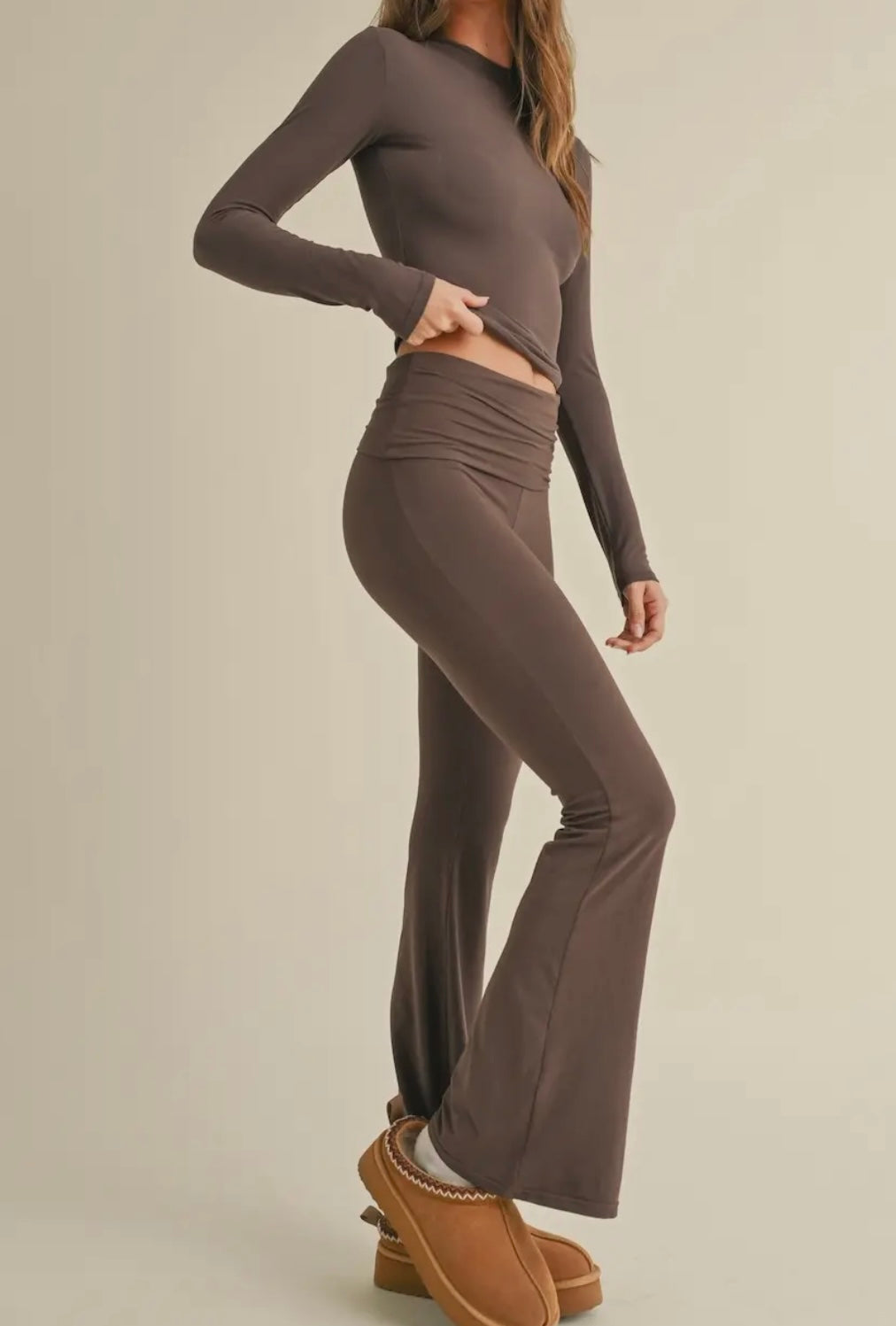 Chocolate Fold Over Lounge Set