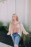 Nude Floral Boho Top