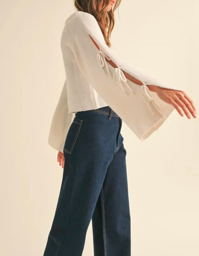 Ivory Ribbon Sweater