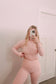 Ballerina Pink Fold Over Lounge Set