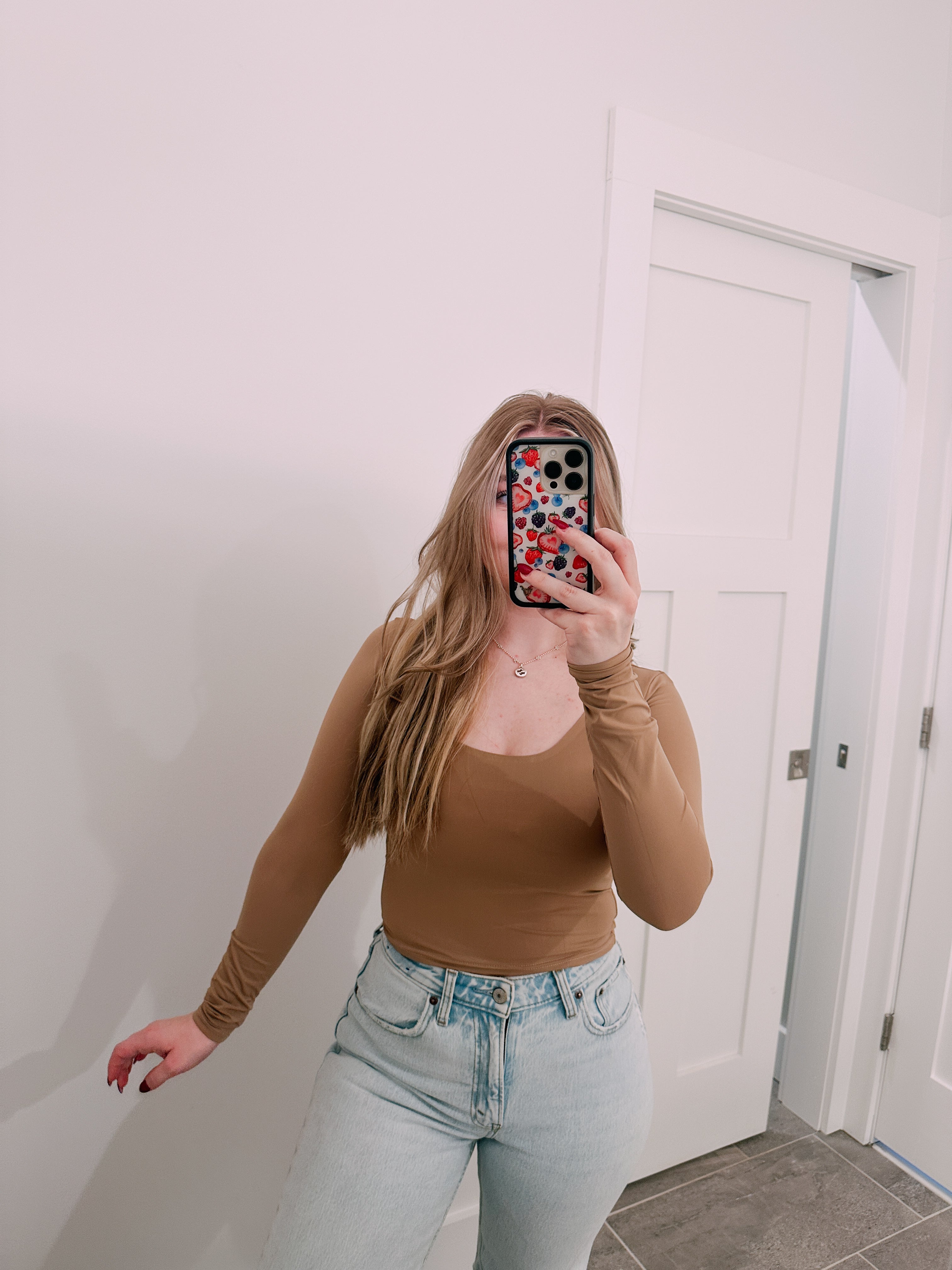 Staple Brown Long Sleeve Top