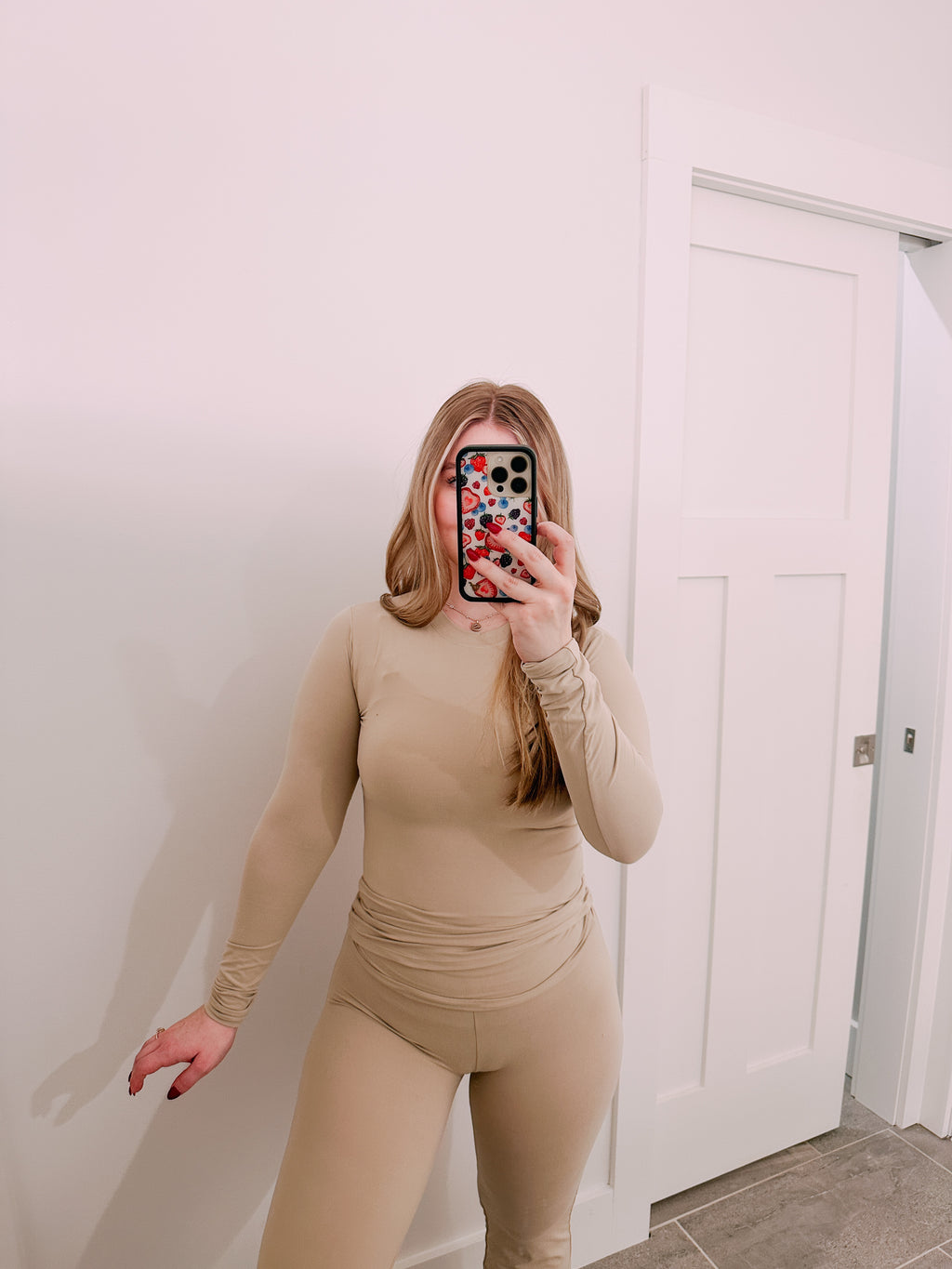 Taupe Fold Over Lounge Set