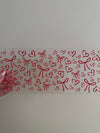 Red bow and hearts